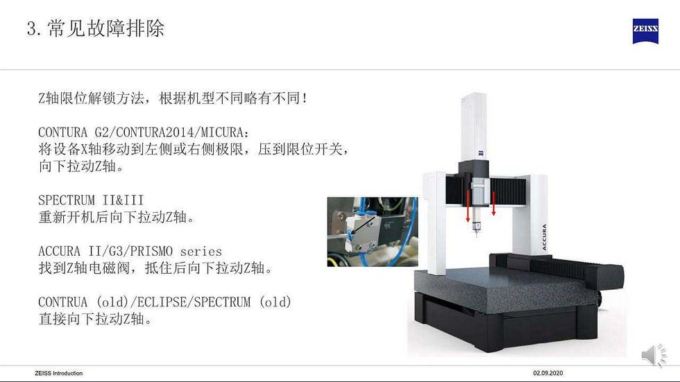 假期復(fù)工后蔡司三坐標開機前準備及常見問題